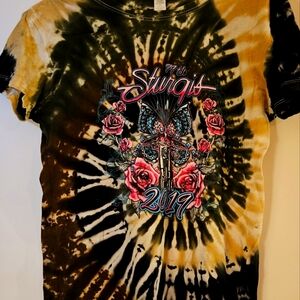 Tie-Dye Sturgis 2019 T-Shirt Women's Bodycon 100% Cotton.